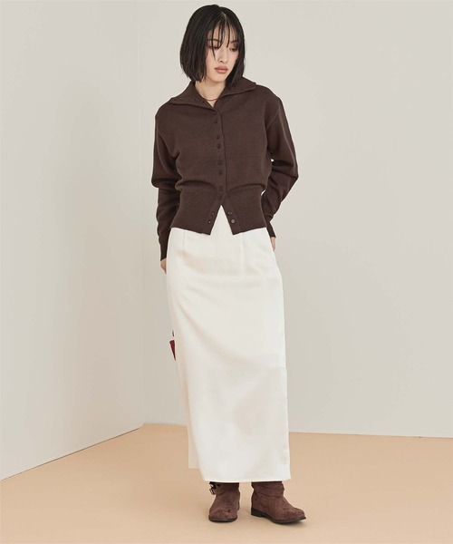 miette（ミエット）の「ダブルボタンカーディガン（カーディガン/ボレロ・レディース・チャコール/ブラウン/レッド/ライトブルー・M/S）」の13枚目の写真