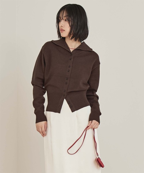 miette（ミエット）の「ダブルボタンカーディガン（カーディガン/ボレロ・レディース・チャコール/ブラウン/レッド/ライトブルー・M/S）」の15枚目の写真