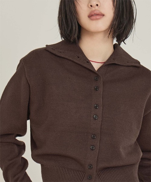 miette（ミエット）の「ダブルボタンカーディガン（カーディガン/ボレロ・レディース・チャコール/ブラウン/レッド/ライトブルー・M/S）」の16枚目の写真