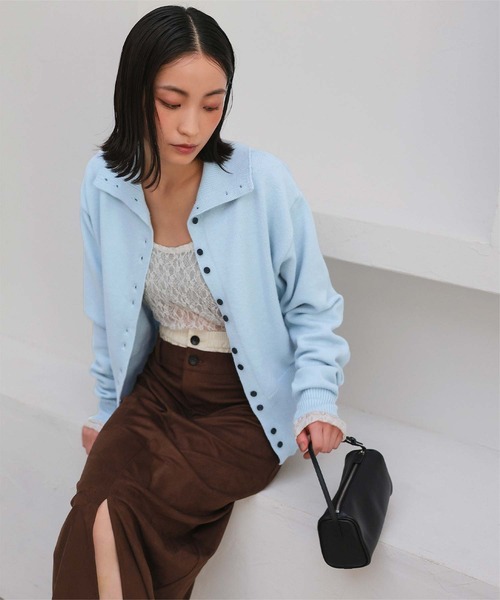 miette（ミエット）の「ダブルボタンカーディガン（カーディガン/ボレロ・レディース・チャコール/ブラウン/レッド/ライトブルー・M/S）」の20枚目の写真