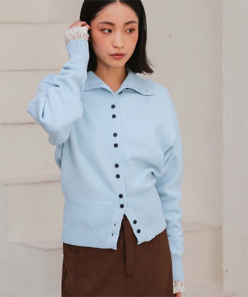 miette(ミエット)の「ダブルボタンカーディガン(カーディガン/ボレロ・レディース・チャコール/ブラウン/レッド/ライトブルー/ネイビー/ライトピンク・M/S/L)」の18枚目の写真