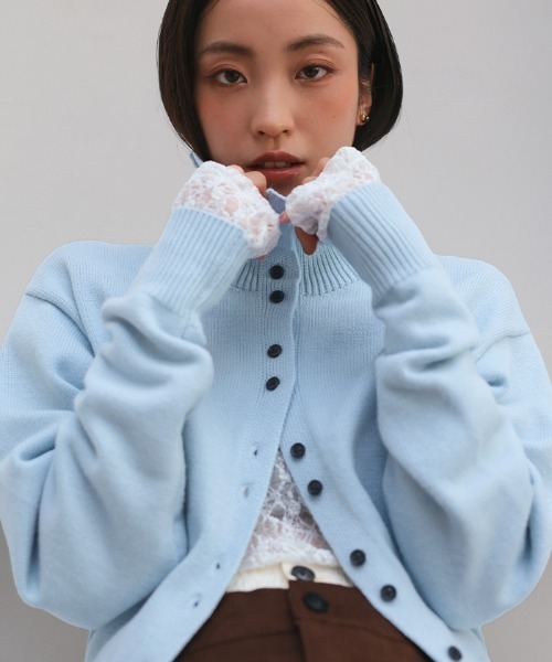 miette(ミエット)の「ダブルボタンカーディガン(カーディガン/ボレロ・レディース・チャコール/ブラウン/レッド/ライトブルー/ネイビー/ライトピンク・M/S/L)」の17枚目の写真