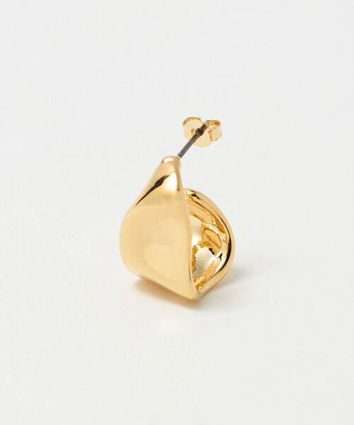 green label relaxing（グリーンレーベルリラクシング）の「プレート フープ ピアス（ピアス（両耳用）・レディース・シルバー/ゴールド・FREE）」の4枚目の写真