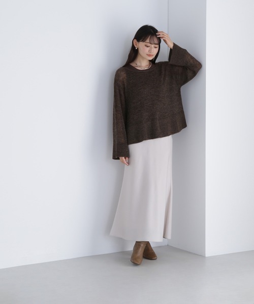 NATURAL BEAUTY BASIC(ナチュラルビューティーベーシック)の「◇【THINK NATURAL】モヘヤライクニットセット(ニット/セーター・レディース・ブラウン/ピンク/レッド・FREE)」の8枚目の写真