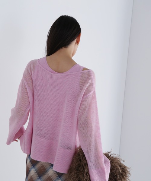 NATURAL BEAUTY BASIC(ナチュラルビューティーベーシック)の「◇【THINK NATURAL】モヘヤライクニットセット(ニット/セーター・レディース・ブラウン/ピンク/レッド・FREE)」の14枚目の写真