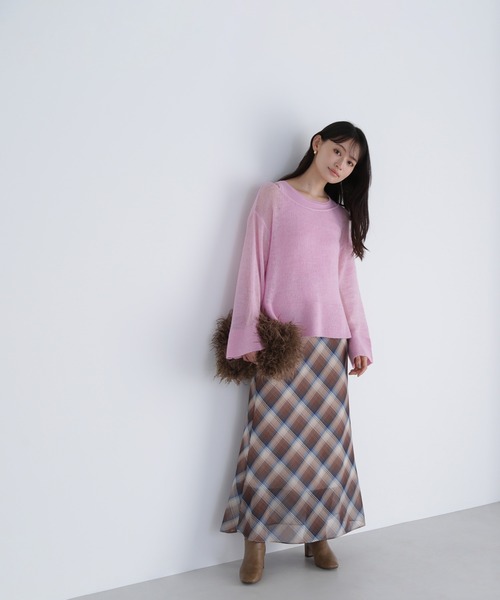 NATURAL BEAUTY BASIC(ナチュラルビューティーベーシック)の「◇【THINK NATURAL】モヘヤライクニットセット(ニット/セーター・レディース・ブラウン/ピンク/レッド・FREE)」の15枚目の写真
