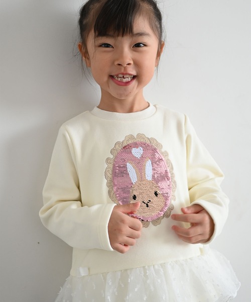 SKAPE（エスケープ）の「ｽﾊﾟﾝｺｰﾙﾄﾚｰﾅｰ（スウェット・キッズ・ホワイト/ピンク・100cm/80ｃｍ/90cm/110cm/120cm/130cm）」の7枚目の写真