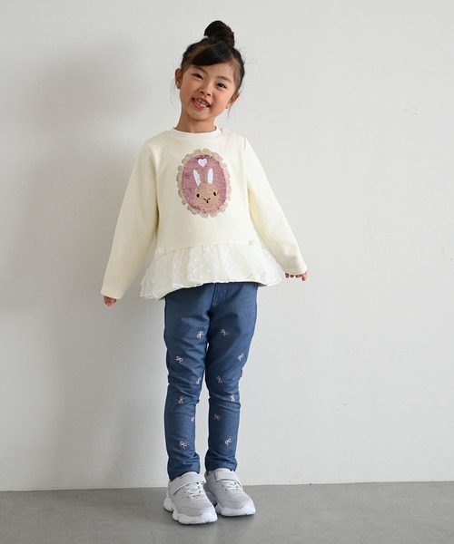 SKAPE（エスケープ）の「ｽﾊﾟﾝｺｰﾙﾄﾚｰﾅｰ（スウェット・キッズ・ホワイト/ピンク・100cm/80ｃｍ/90cm/110cm/120cm/130cm）」の9枚目の写真