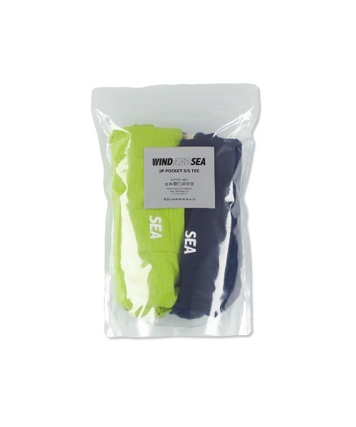 WIND AND SEA（ウィンダンシー）の「SEA ESS 2P POCKET S/S TEE（Tシャツ/カットソー・メンズ・ホワイト/ライム/ブルー × パープル/ブラック・M/L/S/XL）」の3枚目の写真