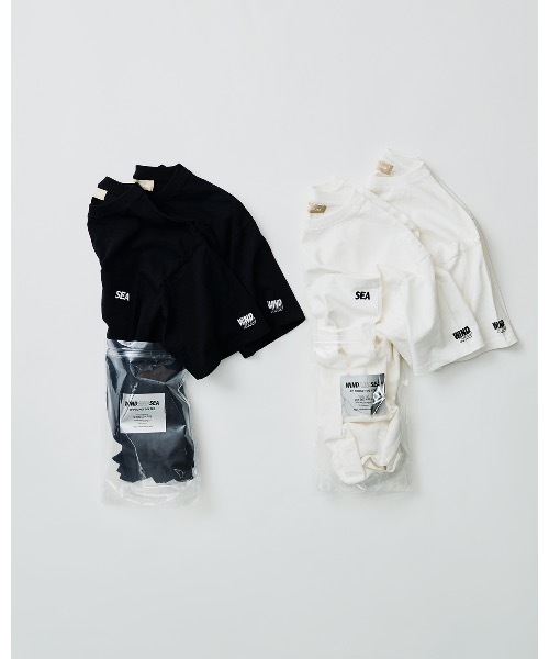 WIND AND SEA（ウィンダンシー）の「SEA ESS 2P POCKET S/S TEE（Tシャツ/カットソー・メンズ・ホワイト/ライム/ブルー × パープル/ブラック・M/L/S/XL）」の7枚目の写真