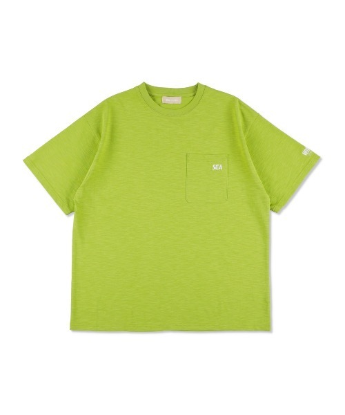 WIND AND SEA（ウィンダンシー）の「SEA ESS 2P POCKET S/S TEE（Tシャツ/カットソー・メンズ・ホワイト/ライム/ブルー × パープル/ブラック・M/L/S/XL）」の18枚目の写真