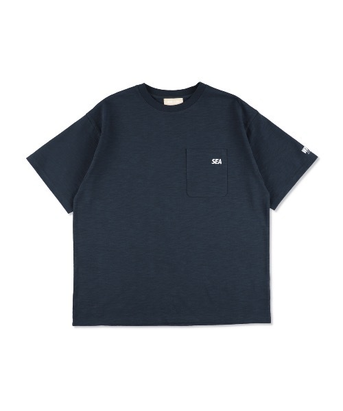WIND AND SEA（ウィンダンシー）の「SEA ESS 2P POCKET S/S TEE（Tシャツ/カットソー・メンズ・ホワイト/ライム/ブルー × パープル/ブラック・M/L/S/XL）」の22枚目の写真