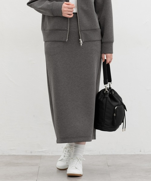 Honeys（ハニーズ）の「ナロースカート（スカート・レディース・モカ/ネイビー/グレイッシュベージュ/ブラック/ヘザーチャコール・3L/S/M/LL/L）」の3枚目の写真