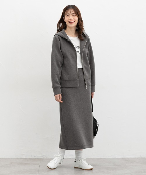 Honeys（ハニーズ）の「ナロースカート（スカート・レディース・モカ/ネイビー/グレイッシュベージュ/ブラック/ヘザーチャコール・3L/S/M/LL/L）」の11枚目の写真