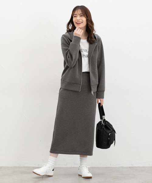 Honeys（ハニーズ）の「ナロースカート（スカート・レディース・モカ/ネイビー/グレイッシュベージュ/ブラック/ヘザーチャコール・3L/S/M/LL/L）」の12枚目の写真