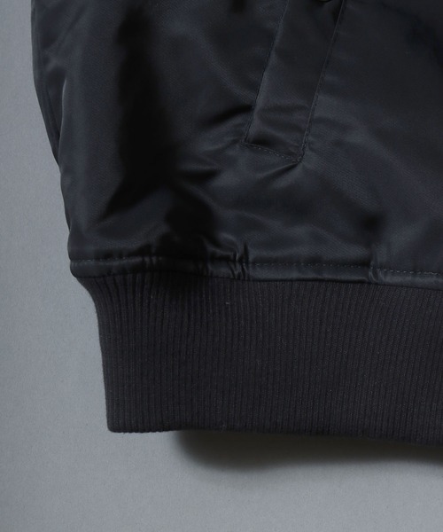 ANPAS（アンパス）の「ANPAS Nylon Twill N-2B Fireman Buckle Jacket/別注 ナイロンツイル N-2B ファイヤーマンバックル ジャケット ミリタリーブルゾン フェイクファーフーデッドブルゾン アウター メンズ レディース（ブルゾン・メンズ・ブラック/オリーブ・M/L/LL）」の13枚目の写真