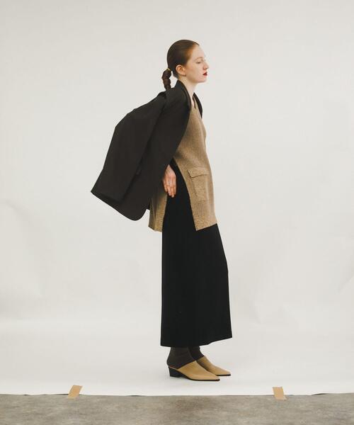 LAATO（ラート）の「pocketed knit vest（ニット/セーター・レディース・ベージュ/ブラック・FREE）」の22枚目の写真