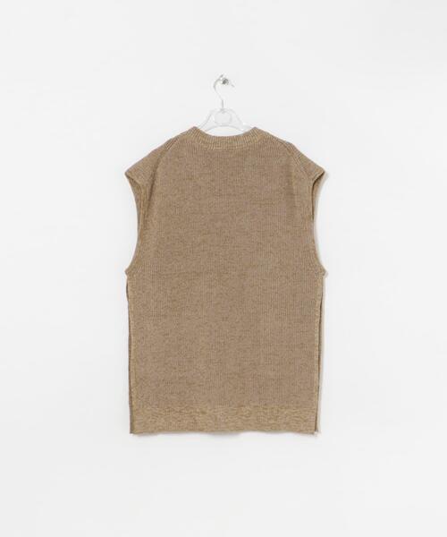 LAATO（ラート）の「pocketed knit vest（ニット/セーター・レディース・ベージュ/ブラック・FREE）」の5枚目の写真