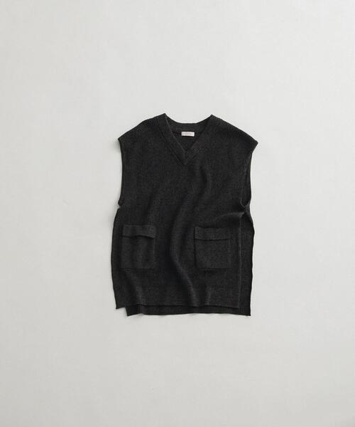 LAATO（ラート）の「pocketed knit vest（ニット/セーター・レディース・ベージュ/ブラック・FREE）」の14枚目の写真
