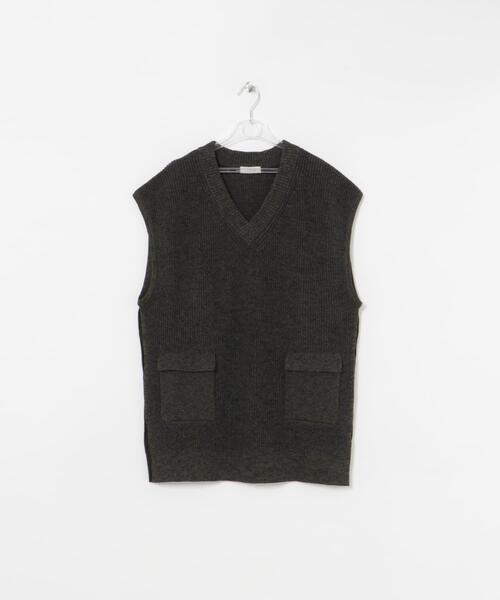 LAATO（ラート）の「pocketed knit vest（ニット/セーター・レディース・ベージュ/ブラック・FREE）」の16枚目の写真