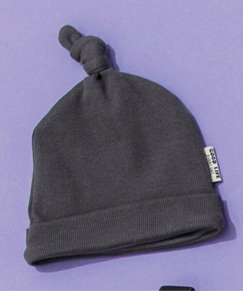 BREEZE（ブリーズ）の「ベビー結び帽子（ニットキャップ/ビーニー・キッズ・オレンジ/アイボリー/チャコール・48）」の3枚目の写真