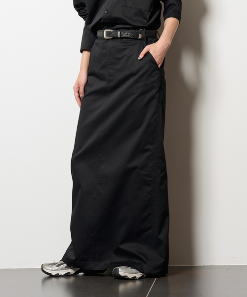 CITYSHOP（シティーショップ）の「CHINO STRAIGHT スカート（スカート・レディース・ブラック/ベージュ・36/38）」の2枚目の写真