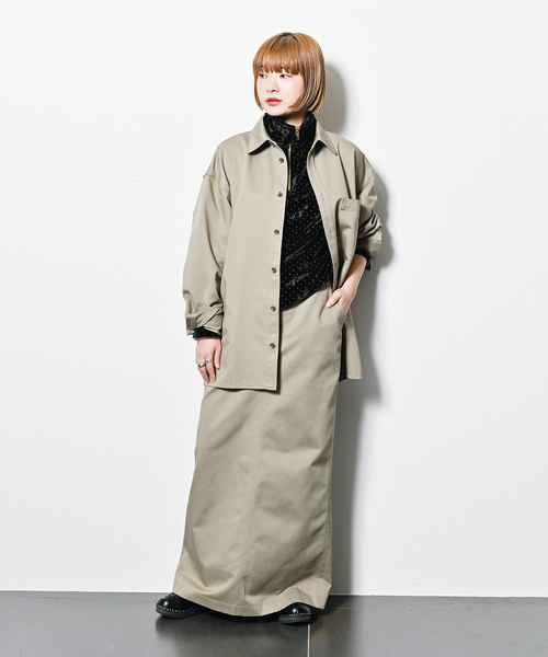 CITYSHOP（シティーショップ）の「CHINO STRAIGHT スカート（スカート・レディース・ブラック/ベージュ・36/38）」の8枚目の写真