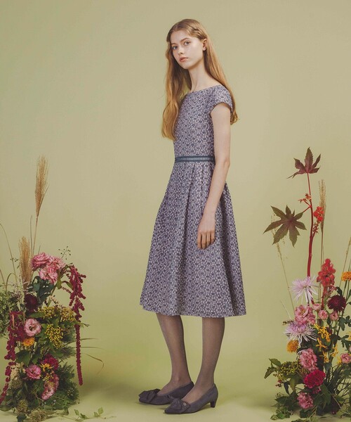 美品✨45R スーピマオックスのドレス（インディゴ 焦) ワンピース 美品✨45R スーピマオックスのドレス（インディゴ 焦) ワンピース 楽天