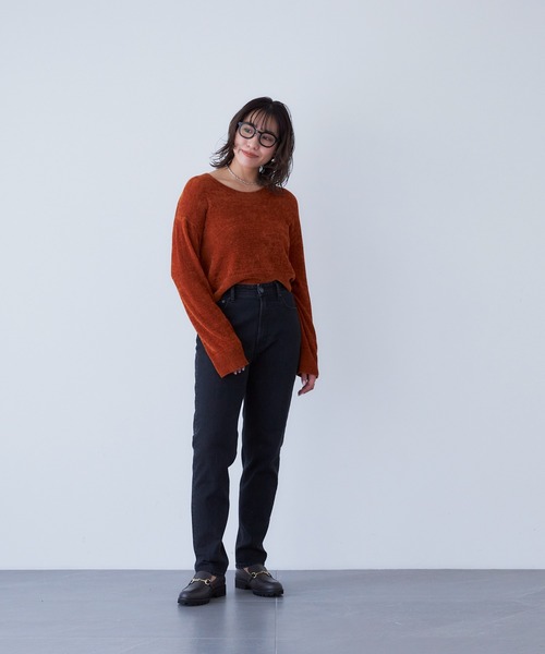 YANUK(ヤヌーク)の「ボーイズテーパード"ANN"(デニムパンツ・レディース・ブラック・21inch/22inch/23inch/24inch/25inch/26inch/27inch)」の2枚目の写真