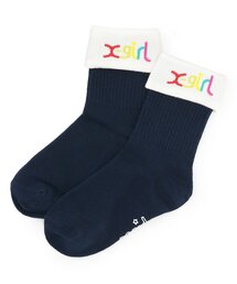 X-girl Stages | 【2WAY】折り返しクルーソックス(ソックス/靴下)