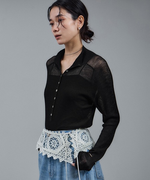 セール】リブニット2WAYタートルネックプルオーバー（ニット/セーター