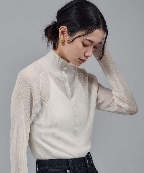 リブニット2WAYタートルネックプルオーバー（ニット/セーター）｜SALON