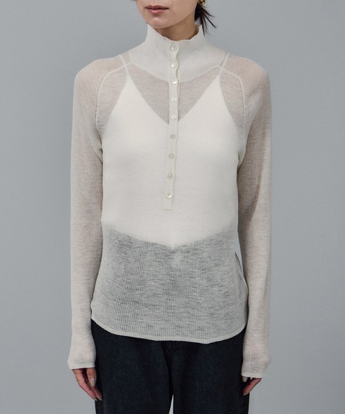 セール】リブニット2WAYタートルネックプルオーバー（ニット/セーター