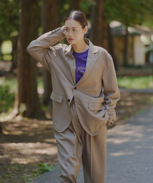 WHIMSIC(ウィムジック)の「【WHIMSIC/SETUP対応】2Bテーラードジャケット(テーラードジャケット・レディース・チャコールグレー/ブラウン/ネイビー/ブラウン系その他/グレー系その他/ベージュ・FREE)」の8枚目の写真