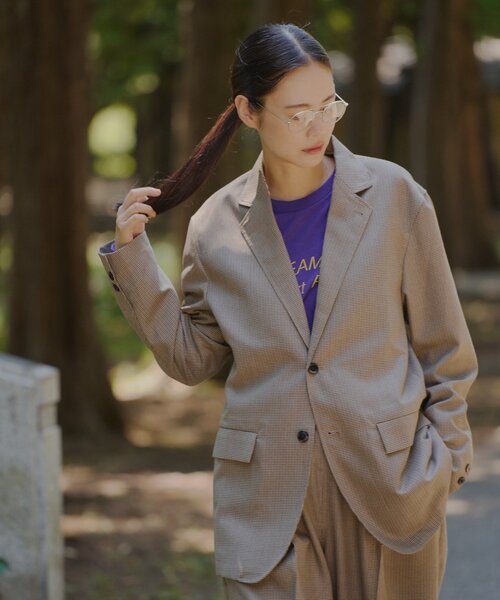 WHIMSIC(ウィムジック)の「【WHIMSIC/SETUP対応】2Bテーラードジャケット(テーラードジャケット・レディース・チャコールグレー/ブラウン/ネイビー/ブラウン系その他/グレー系その他/ベージュ・FREE)」の9枚目の写真