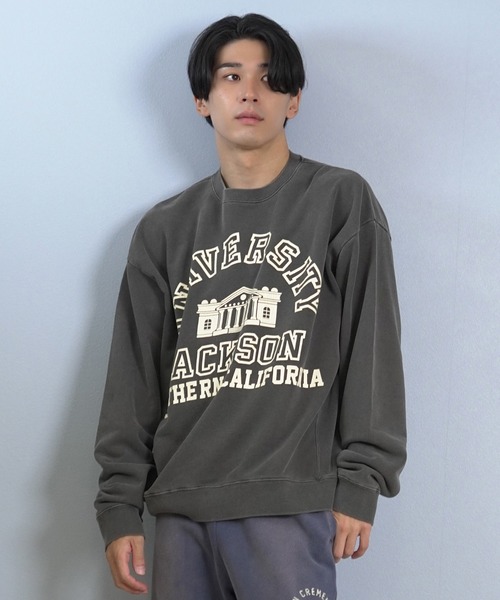 ムラサキスポーツ(ムラサキスポーツ)の「DEAR LAUREL/ディアローレル × JACKSON MATISSE/ジャクソンマティス トレーナー スウェット クルーネック カレッジロゴ 裏毛 JM UNIVERSITY CREW DL25F-JM1101(スウェット・メンズ・レッド/ブラック/ネイビー・L/M)」の4枚目の写真