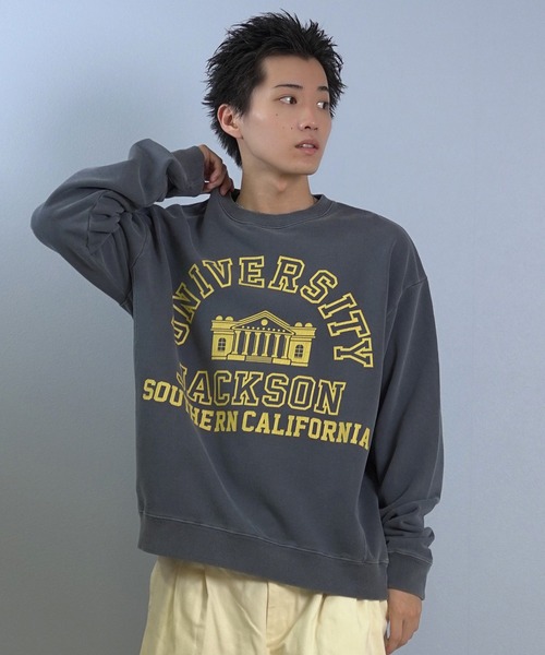 ムラサキスポーツ(ムラサキスポーツ)の「DEAR LAUREL/ディアローレル × JACKSON MATISSE/ジャクソンマティス トレーナー スウェット クルーネック カレッジロゴ 裏毛 JM UNIVERSITY CREW DL25F-JM1101(スウェット・メンズ・レッド/ブラック/ネイビー・L/M)」の10枚目の写真