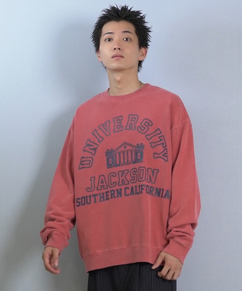 ムラサキスポーツ(ムラサキスポーツ)の「DEAR LAUREL/ディアローレル × JACKSON MATISSE/ジャクソンマティス トレーナー スウェット クルーネック カレッジロゴ 裏毛 JM UNIVERSITY CREW DL25F-JM1101(スウェット・メンズ・レッド/ブラック/ネイビー・L/M)」の17枚目の写真