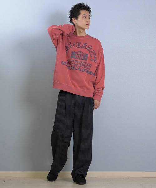 ムラサキスポーツ(ムラサキスポーツ)の「DEAR LAUREL/ディアローレル × JACKSON MATISSE/ジャクソンマティス トレーナー スウェット クルーネック カレッジロゴ 裏毛 JM UNIVERSITY CREW DL25F-JM1101(スウェット・メンズ・レッド/ブラック/ネイビー・L/M)」の19枚目の写真