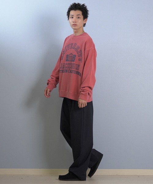 ムラサキスポーツ(ムラサキスポーツ)の「DEAR LAUREL/ディアローレル × JACKSON MATISSE/ジャクソンマティス トレーナー スウェット クルーネック カレッジロゴ 裏毛 JM UNIVERSITY CREW DL25F-JM1101(スウェット・メンズ・レッド/ブラック/ネイビー・L/M)」の20枚目の写真