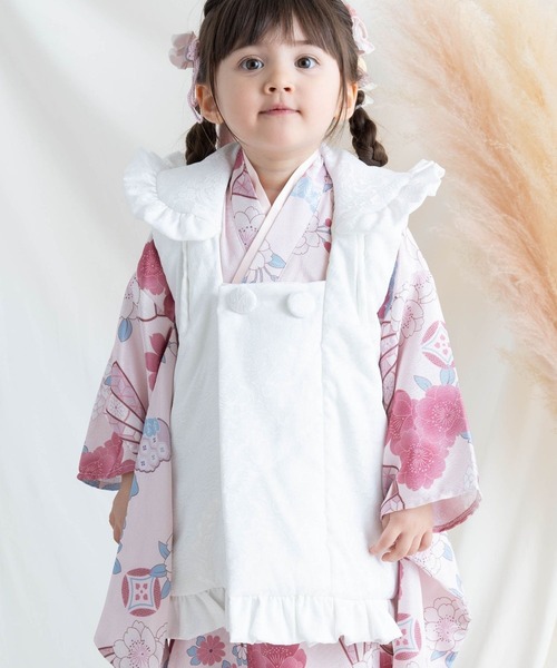 七五三 フリルジャガード被布 3歳 女の子（着物）｜SweetMommy