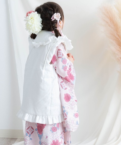 七五三 フリルジャガード被布 3歳 女の子（着物）｜SweetMommy