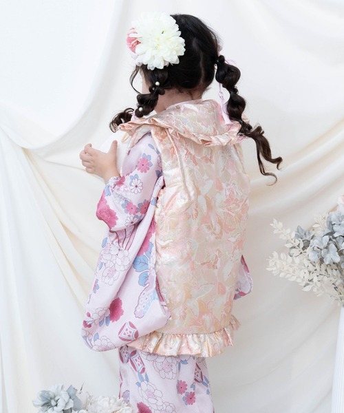 七五三 フリルジャガード被布 3歳 女の子（着物）｜SweetMommy