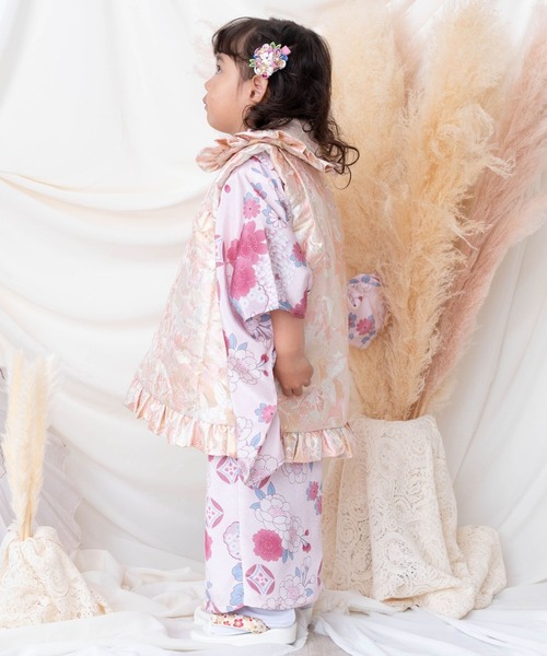 七五三 フリルジャガード被布 3歳 女の子（着物）｜SweetMommy