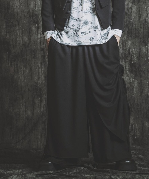 NO ID.(ノーアイディ)の「【NO ID.】Drawstring Layered Baggy Trousers / ドローストリングス レイヤード バギー トラウザーズ(その他パンツ・メンズ・その他23/ブラック・1(S)/2(M))」の19枚目の写真