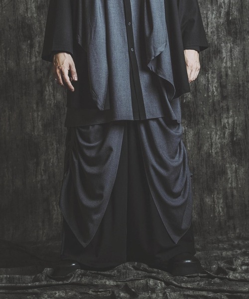 NO ID.(ノーアイディ)の「【NO ID.】Drawstring Layered Baggy Trousers / ドローストリングス レイヤード バギー トラウザーズ(その他パンツ・メンズ・その他23/ブラック・1(S)/2(M))」の11枚目の写真