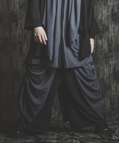 NO ID.(ノーアイディ)の「【NO ID.】Drawstring Layered Baggy Trousers / ドローストリングス レイヤード バギー トラウザーズ(その他パンツ・メンズ・その他23/ブラック・1(S)/2(M))」の12枚目の写真