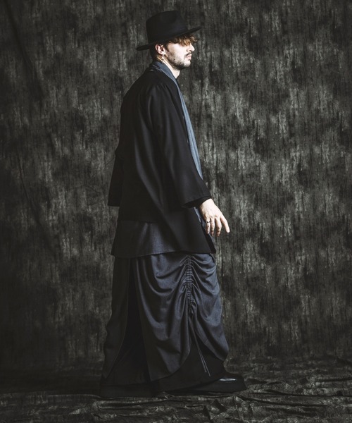 NO ID.(ノーアイディ)の「【NO ID.】Drawstring Layered Baggy Trousers / ドローストリングス レイヤード バギー トラウザーズ(その他パンツ・メンズ・その他23/ブラック・1(S)/2(M))」の4枚目の写真