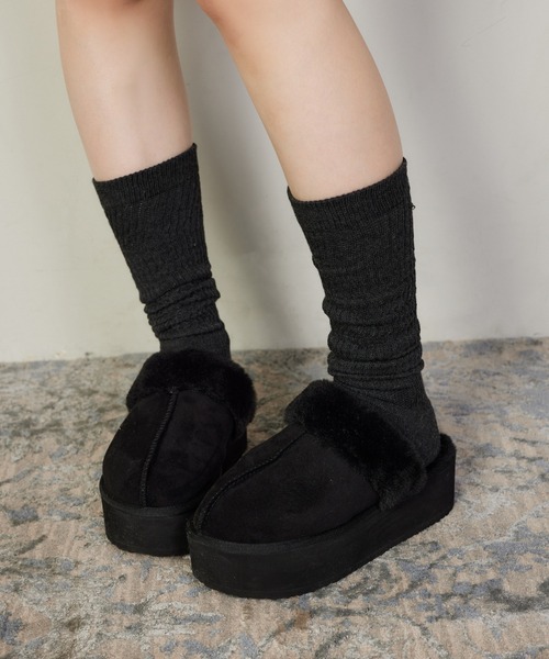 2wayフェイクムートンサボ（サンダル）｜one after another NICE CLAUP