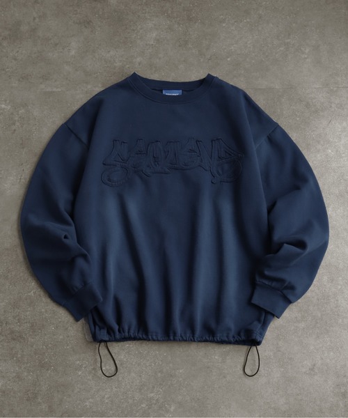 SEQUENZ(シークエンズ)の「【SEQUENZ/シークエンズ】vintage finishing logo sweatshirt/別注 ヴィンテージライクフェード加工 クルーネックスウェット(スウェット・メンズ・ダークブラウン/ブラック/ピンク/ダークネイビー・L/M/S)」の3枚目の写真